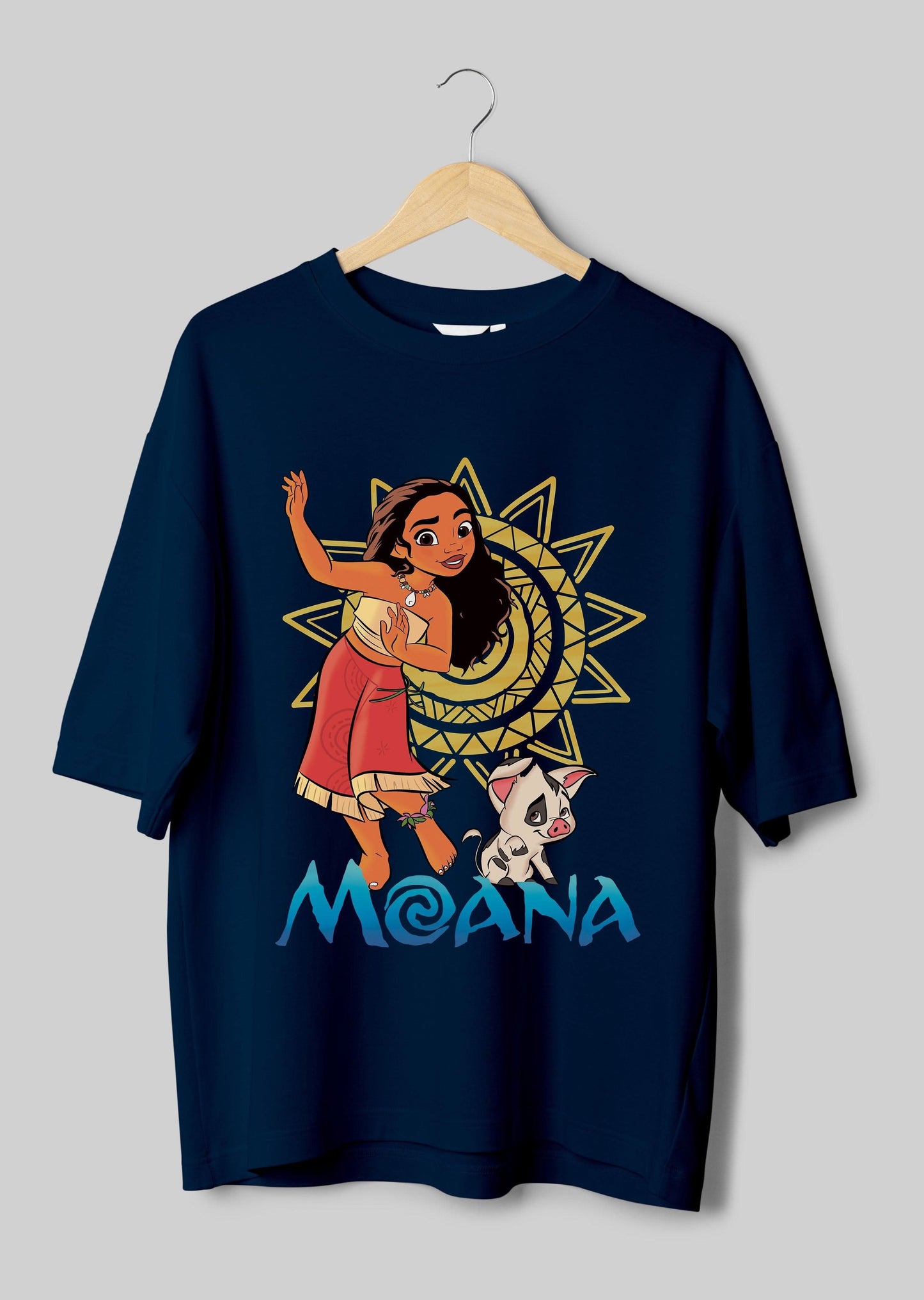 Moana: The Voyager Oversized Graphic Cotton T-shirt