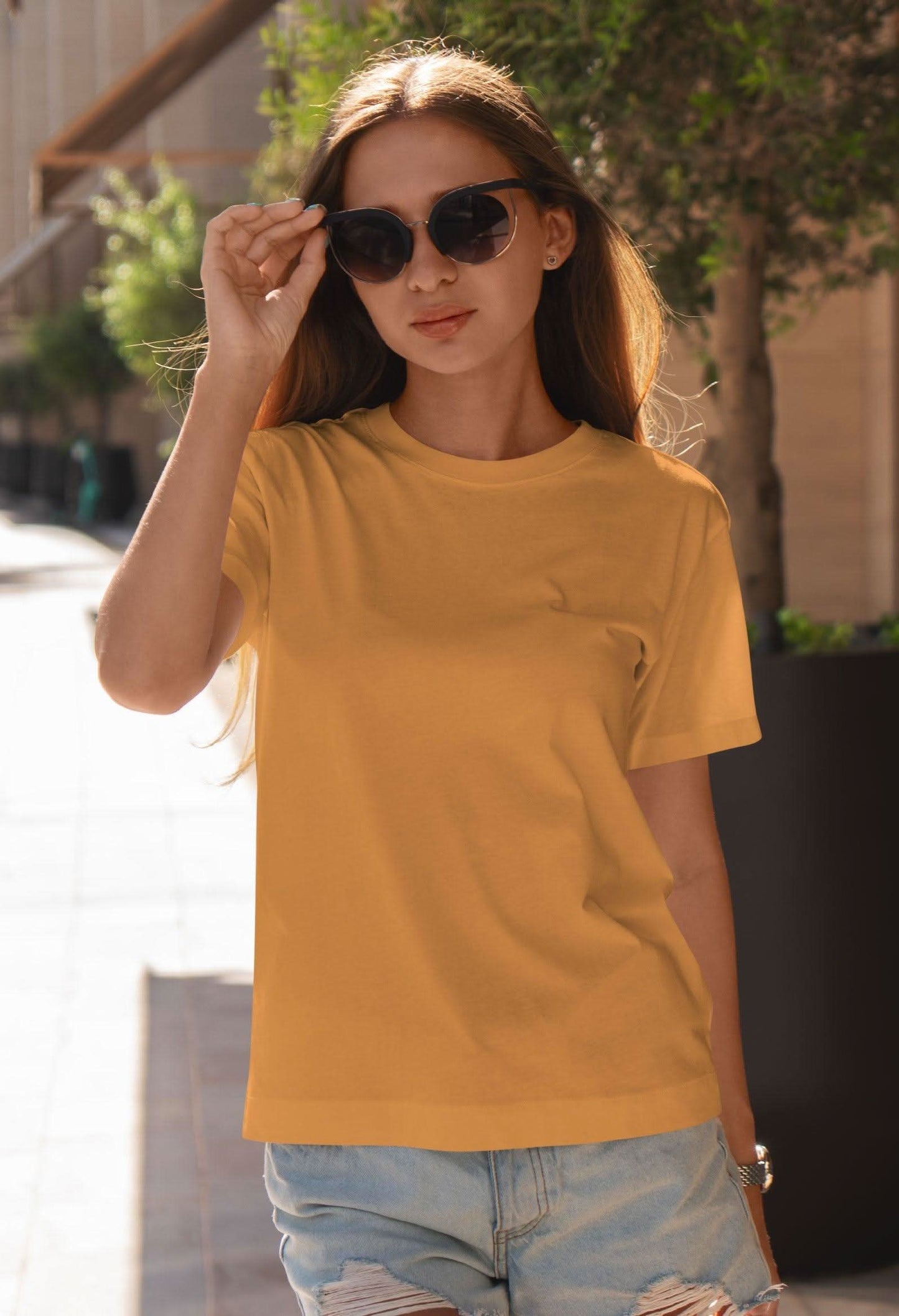 Plain Mustard Yellow Unisex T-shirt