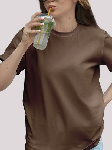 Plain Coffee Brown Unisex T-shirt