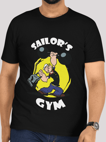 Popeye's Gym Black Unisex T-Shirt