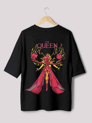 Unstoppable Queen Black Oversized Streetwear Graphic T-shirt
