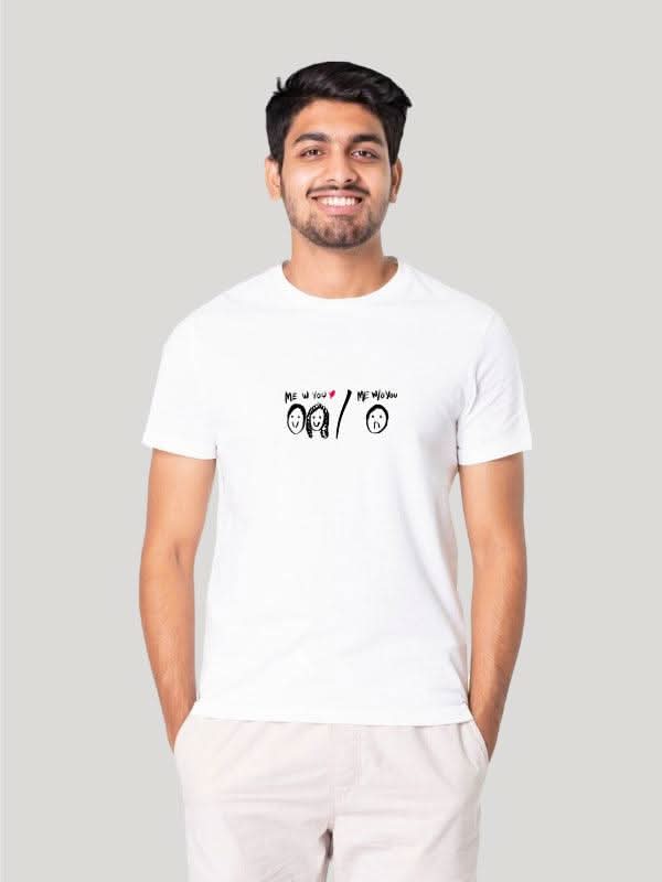White me without you for couple t-shirt