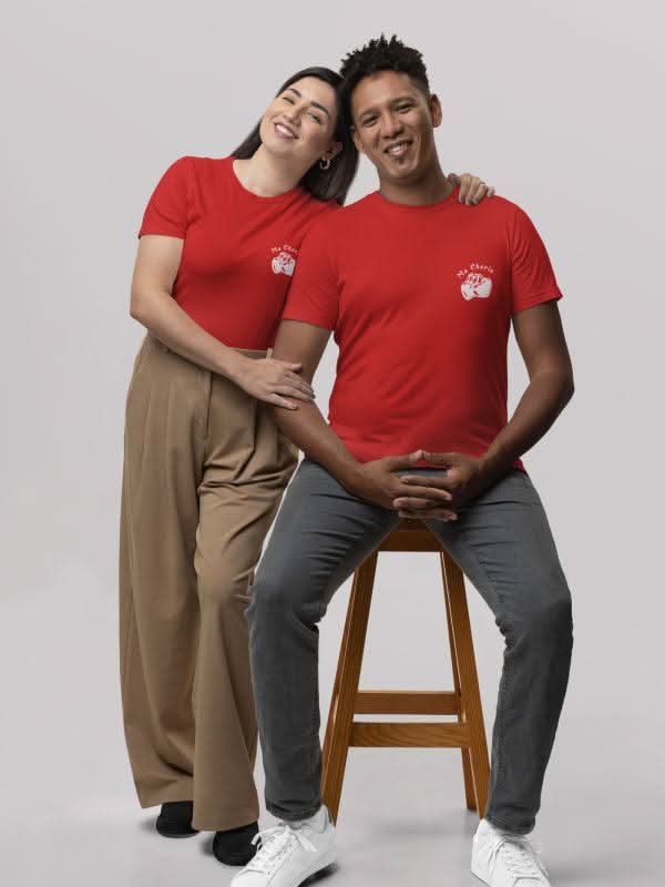 Red Valentine's Day ma cherie regular fit t-shirt