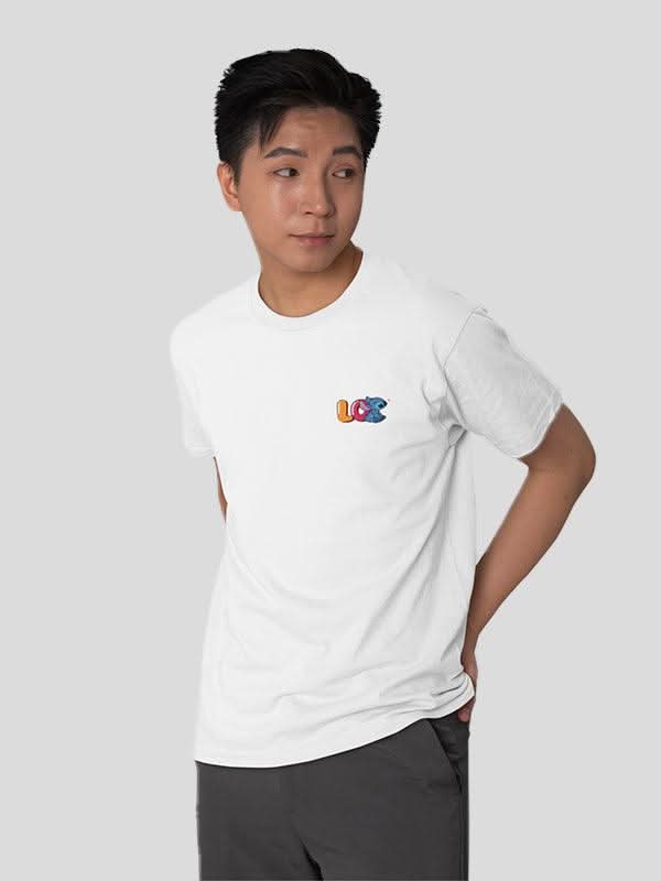 White stitch and angel regular fit t-shirt