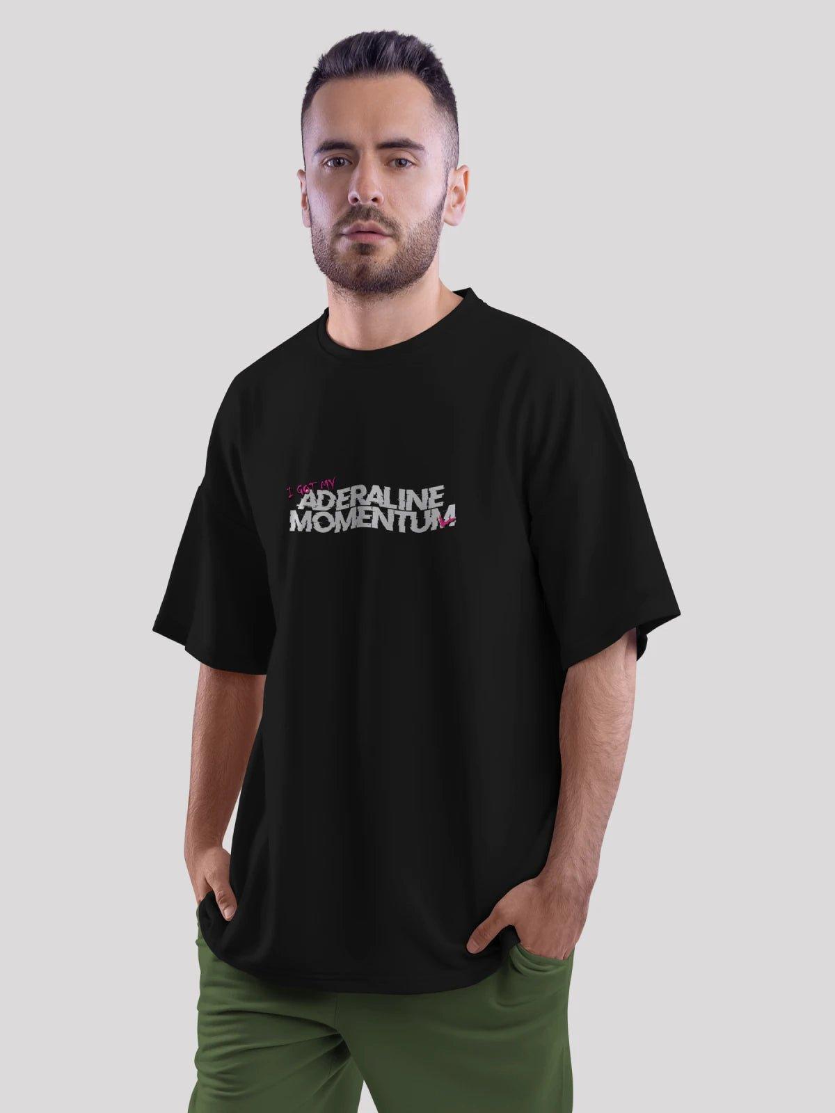 Unisex black skull printed oversized t-shirt