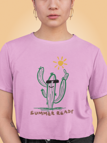 Summer Ready Pink Crop Top
