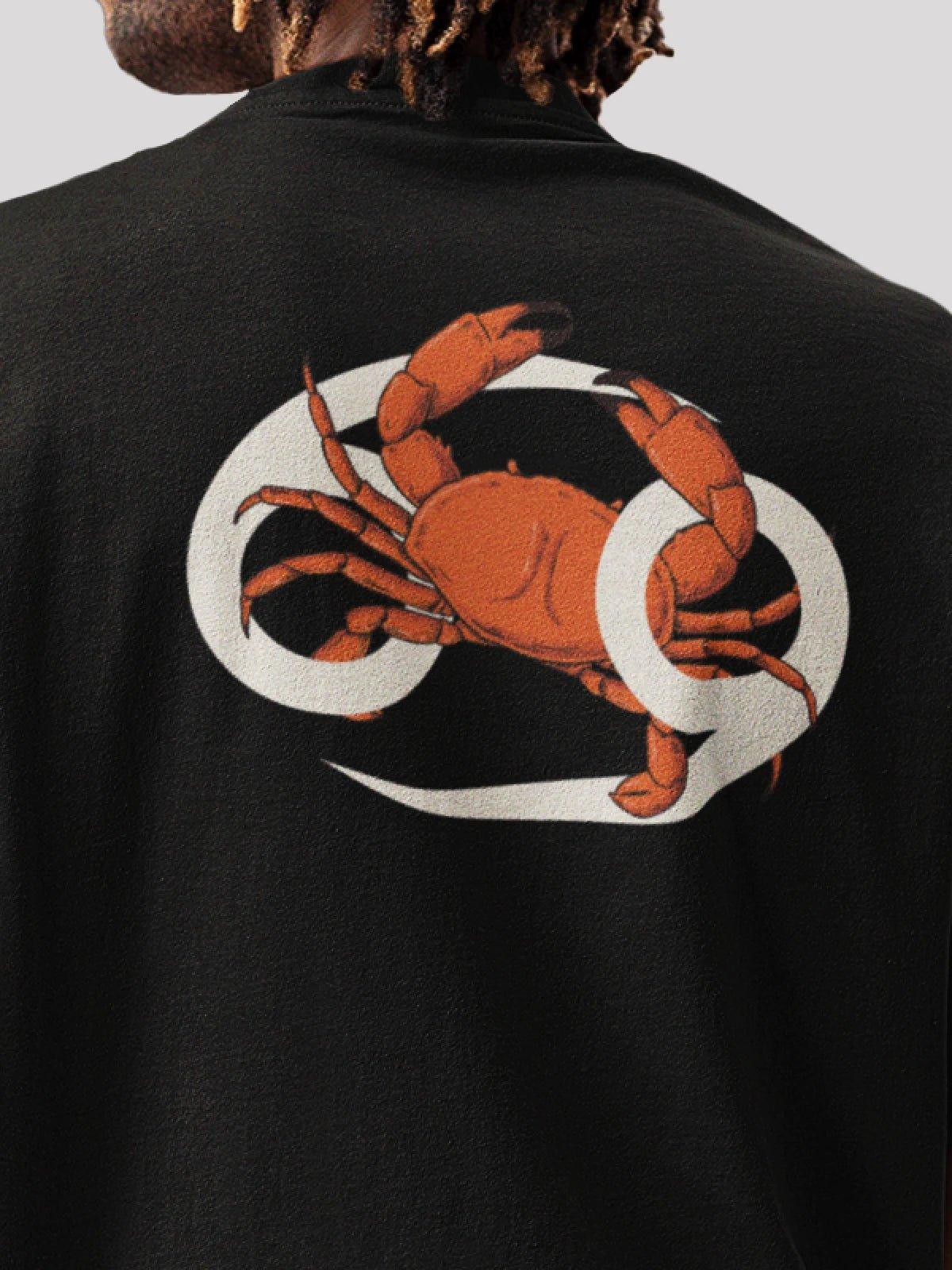 Cancer Zodiac Unisex Oversize T-Shirt-Black