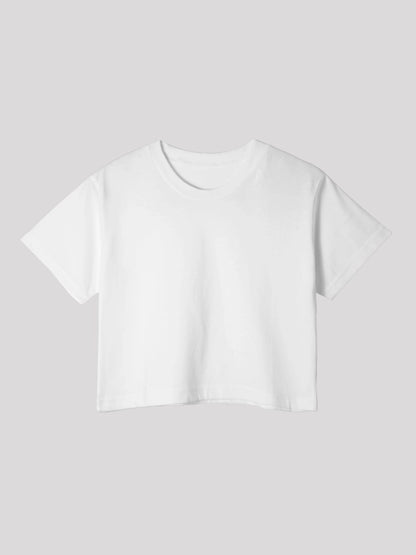 White Plain Crop Top for Women
