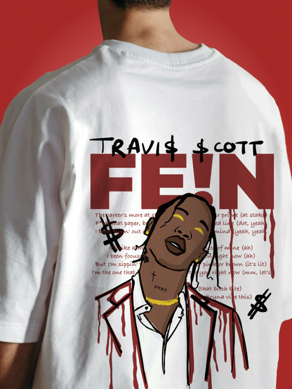 Travis Scott white Oversized T shirt