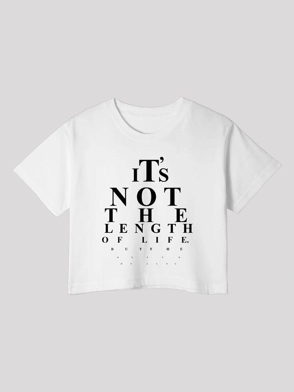 Life White Crop Top For Women