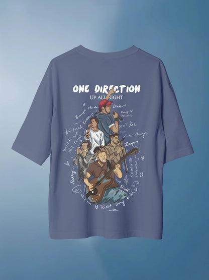 One Direction Band Blue Graphic Tee