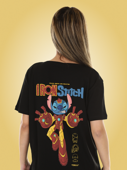 Iron Stitch: Iron Man x Stitch Cool Black Graphic Tee