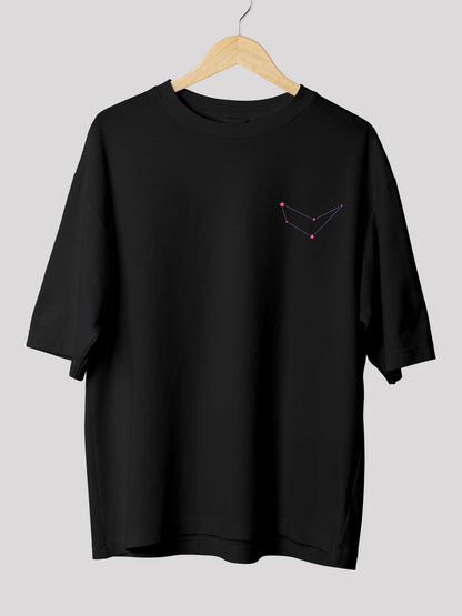 Capricorn Zodiac Unisex Oversize T-Shirt-Black