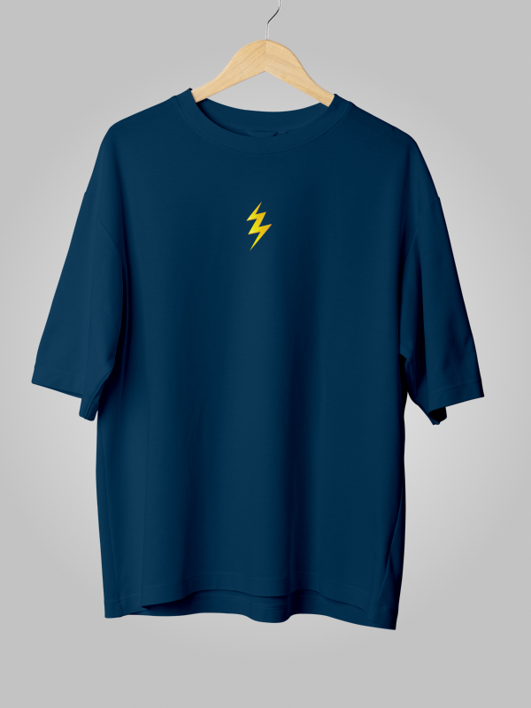 The Speed Duo: Flash x Road Runner Blue Crossover Oversized T-shirt