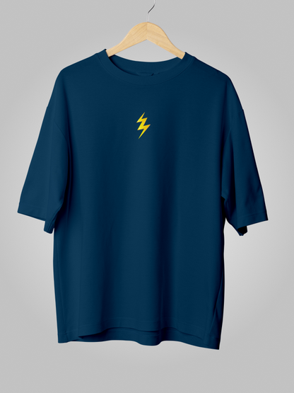 The Speed Duo: Flash x Road Runner Blue Crossover Oversized T-shirt