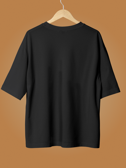 The Vengeance Duo: Kill Bill x Makima Crossover Oversized Black Printed T-shirt