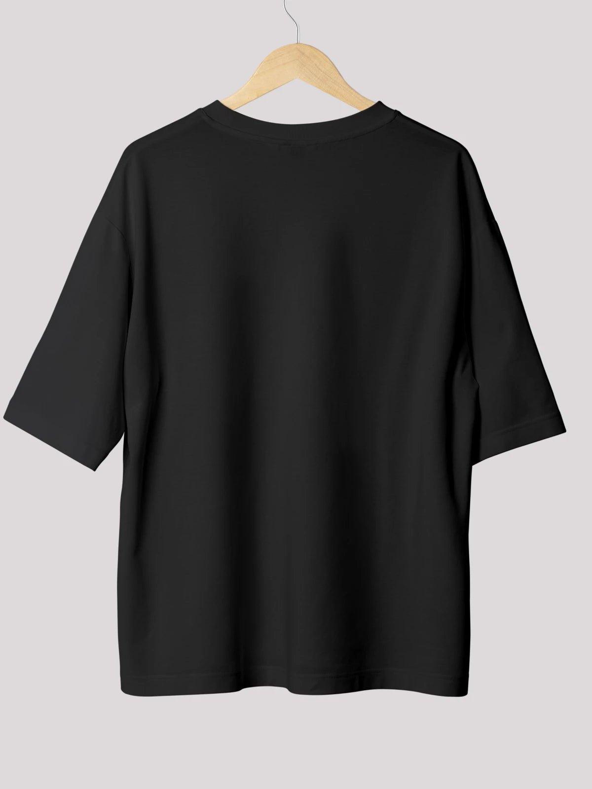 Unisex black Creepy Vibes oversized t-shirt