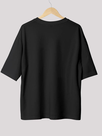 Unisex black Creepy Vibes oversized t-shirt