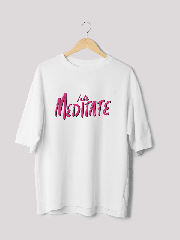Let's Meditate elephant Oversized T-shirt