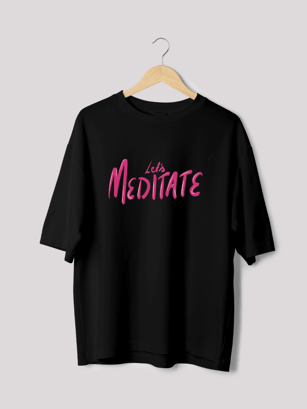Let's Meditate elephant Oversized T-shirt