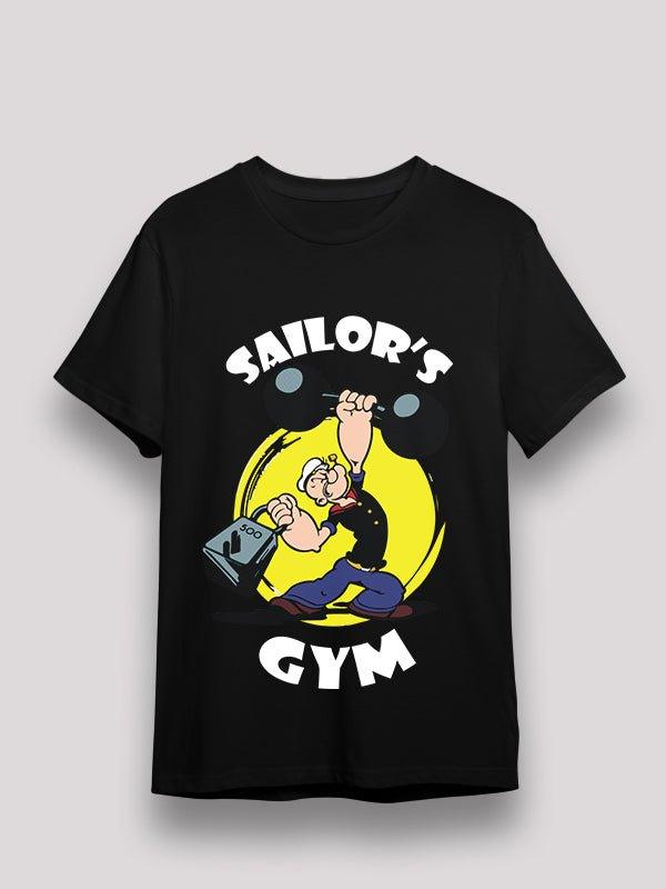 Popeye's Gym Black Unisex T-Shirt