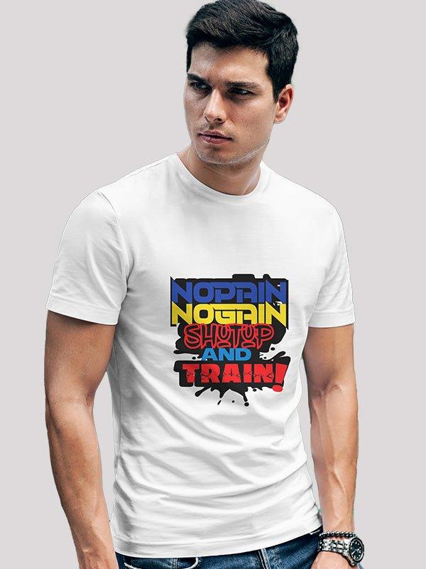 No Pain No Gain White Unisex T-Shirt
