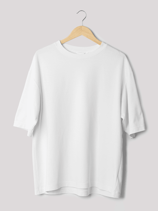 Plain White Unisex Oversized T-shirt