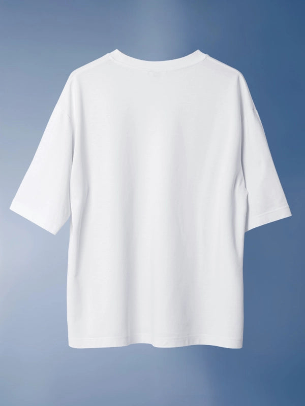 Poohpeye: Pooh x Popeye Oversized White Printed T-shirt